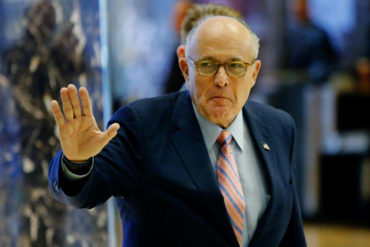 Rudy Giuliani, pictured here arriving at Trump Tower in New York on November 17, 2016, is Donald Trump's personal lawyer and a key figure in the president's efforts to get Ukraine to investigate one of his main 2020 rivals, Joe Biden
