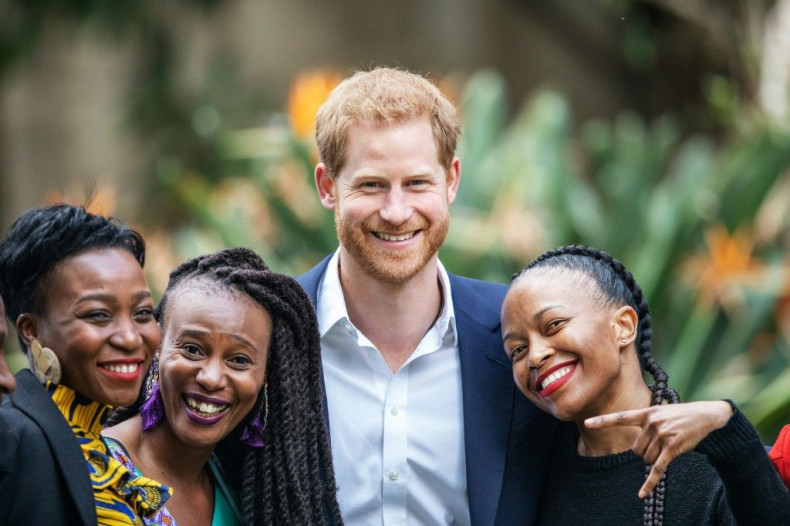 All smiles: Prince Harry at the British High Commissioner's residency