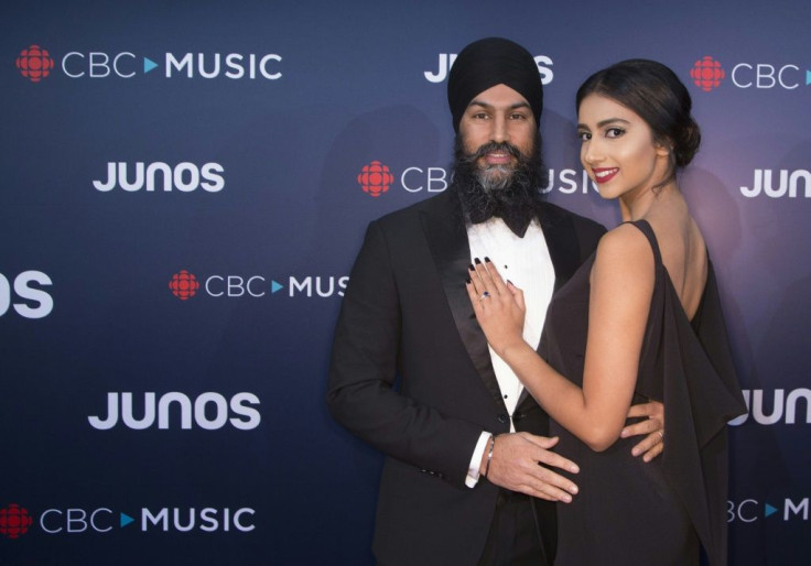 Canada's New Democratic Party leader Jagmeet Singh and Gurkiran Kaur are seen in Vancouver in 2018