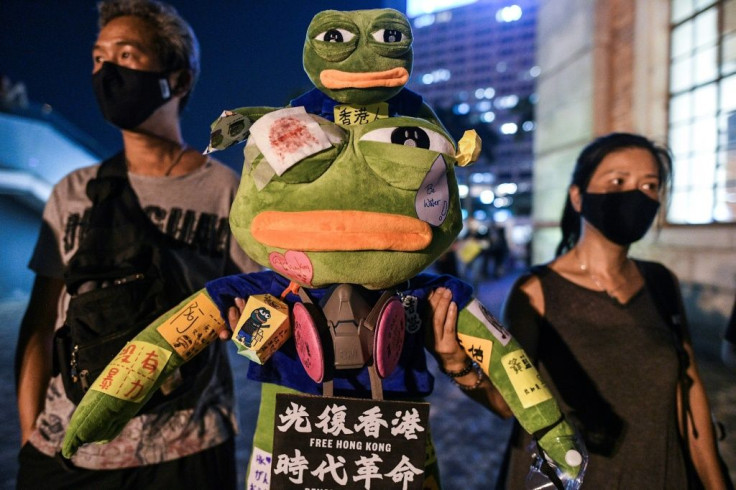 Hong Kong democracy protestors have embraced Pepe the Frog as a symbol of their resistance