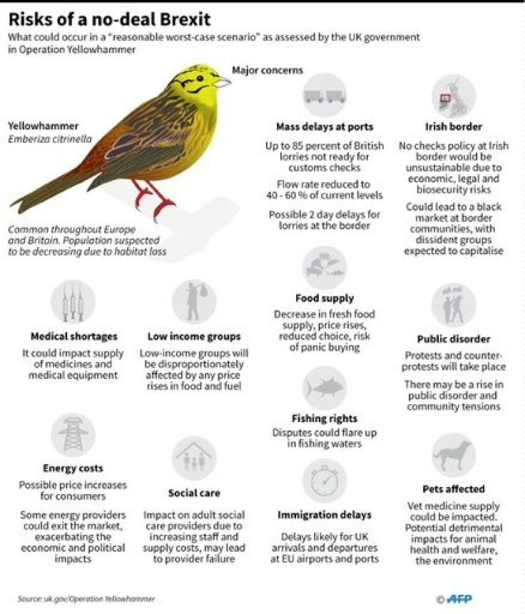 The British government named its worst-case Brexit assessment after the European Yellowhammer bird, which is in decline due to habitat loss