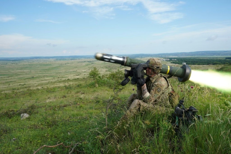A US soldier fires a Javelin anti-tank missile -- the US State Department has approved the sale of 150 of the missiles and 10 launch units to Ukraine