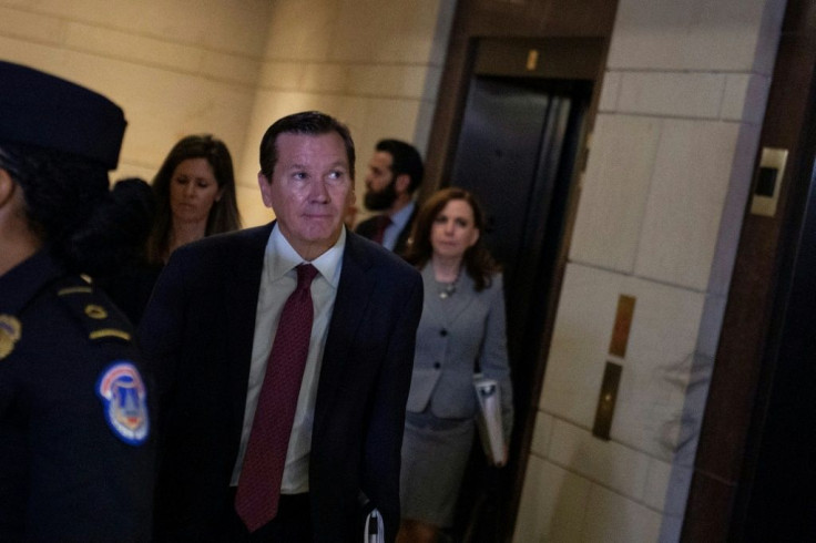 Michael Atkinson, the Inspector General of the Intelligence Community, arrives for a closed-door hearing before the House Intelligence Committee