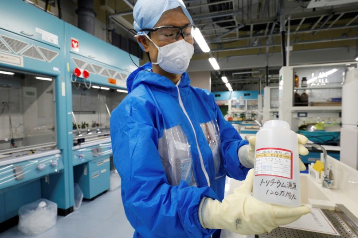 Tritium remains in filtered contaminated water at Fukushima Dai-ichi nuclear plant in Okuma, Japan