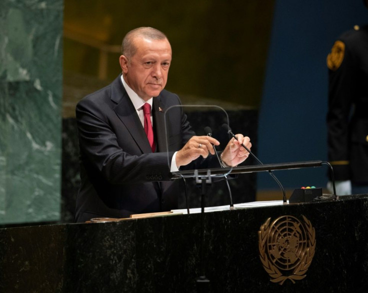 Turkey's President Recep Tayyip Erdogan (pictured September 2019) had previously said that Turkey's patience was wearing thin after Turkish and American officials agreed to establish a buffer zone in Syria