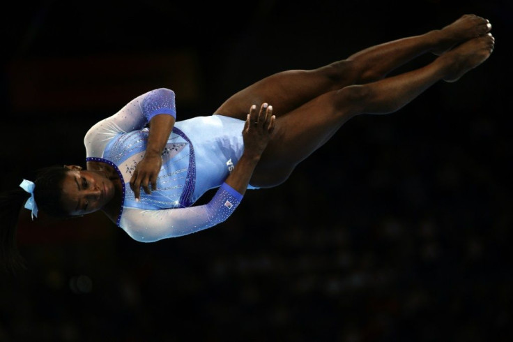 US gymnastics queen Simone Biles landed a triple-twisting double back on the floor at the world gymnastics championships in Stuttgart