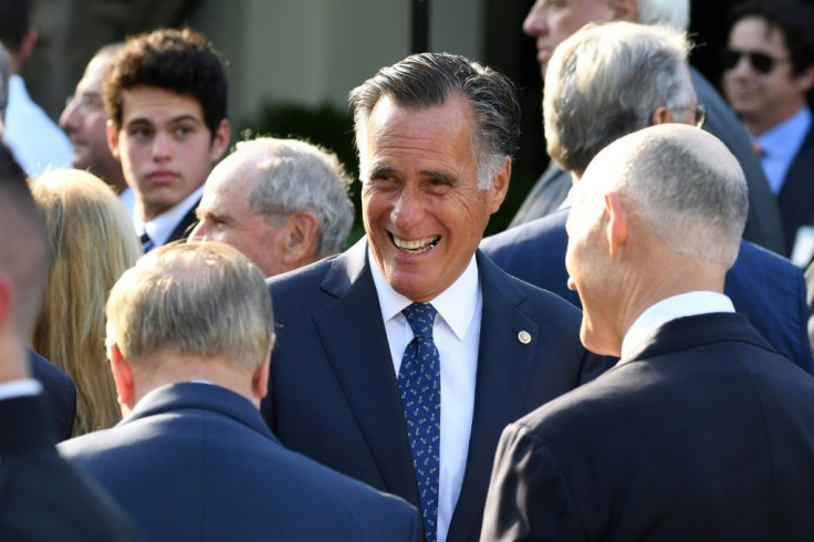 Republican Senator Mitt Romney, pictured in May 2019, said Trump's call for China and Ukraine to investigate Democratic rival Joe Biden was "wrong and appalling"