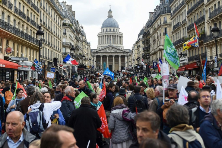 Protest organisers chartered two high-speed TGV trains and around 100 buses to bring people to Paris