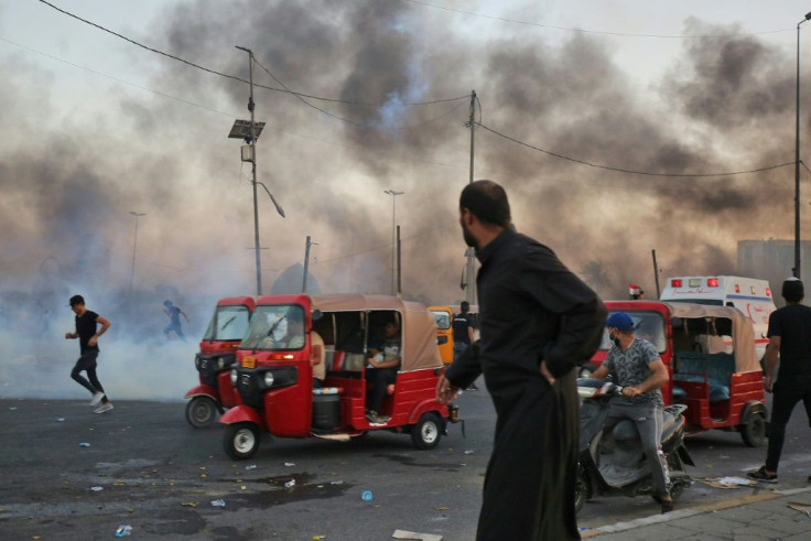 Iraqi authorities have accused "saboteurs" and unidentified snipers of targeting protesters