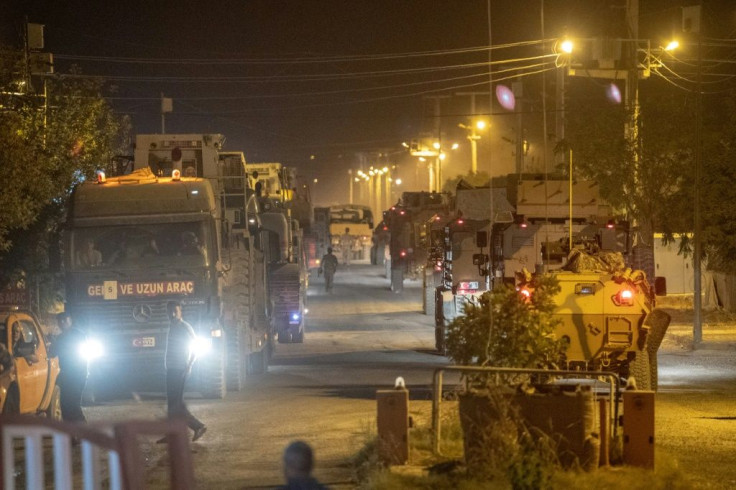 Turkey sent more military vehicles to the border with Syria on Tuesday