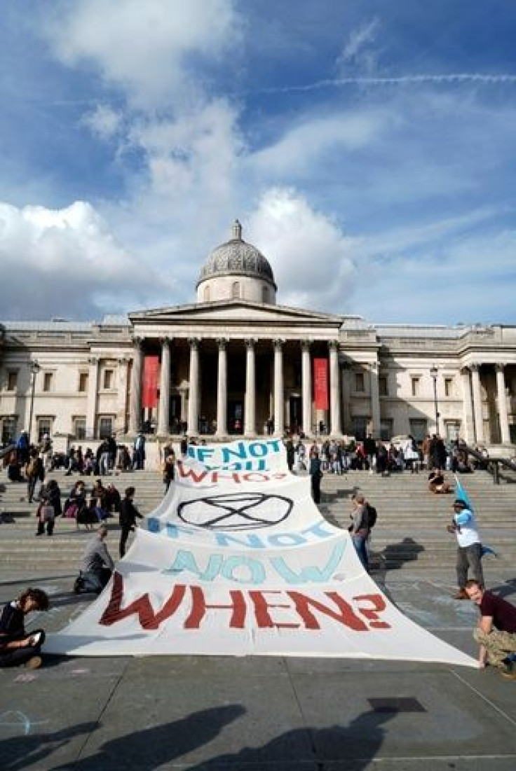 Climate activists stepped up their campaign during a third day of demonstrations in London against climate change