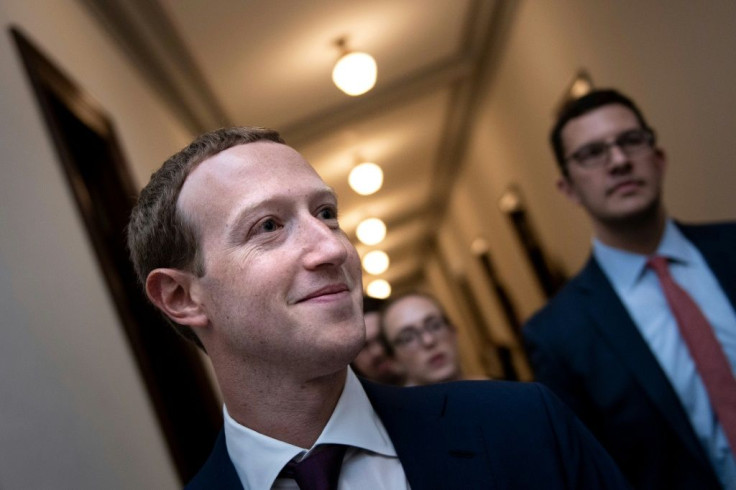 Facebook CEO Mark Zuckerberg, seen at a September 19, 2019, visit where he met US lawmakers and officials, is set to testify on the social network's Libra digital coin plan