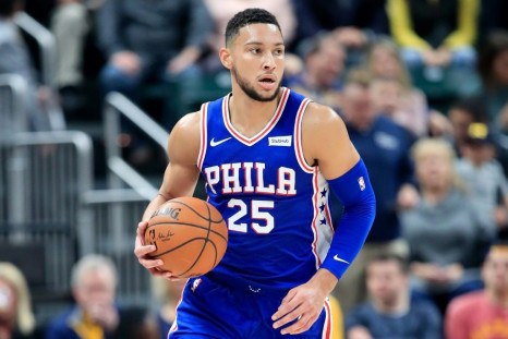 Australian Ben Simmons sparked the Philadelphia 76ers to an NBA pre-season victory over China's Guangzhou Lions on Tuesday from which two spectators supporting Hong Kong freedom were removed from the crowd