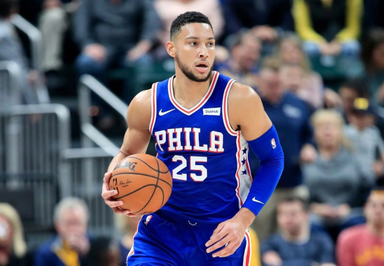 Australian Ben Simmons sparked the Philadelphia 76ers to an NBA pre-season victory over China's Guangzhou Lions on Tuesday from which two spectators supporting Hong Kong freedom were removed from the crowd