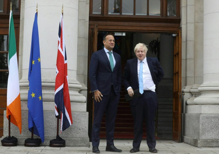 Leo Varadkar and Boris Johnson, seen last month in Dublin, will meet once again as time runs out to sign off on any agreement ahead of next week's EU summit with Johnson insisting Britain will leave the bloc at month's end come what may