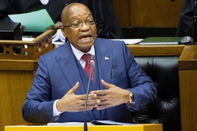 The US Treasury has sanctioned close associates of South Africa's former president Jacob Zuma, pictured here, who is at the center of a massive corruption scandal