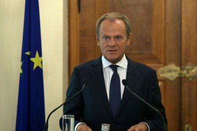 EU Council President Donald Tusk accuses Turkey of attempting to "weaponise" the 3.6 million Syrian refugees it hosts to ward off criticism of its invasion of the war-torn country's Kurdish-ruled northeast