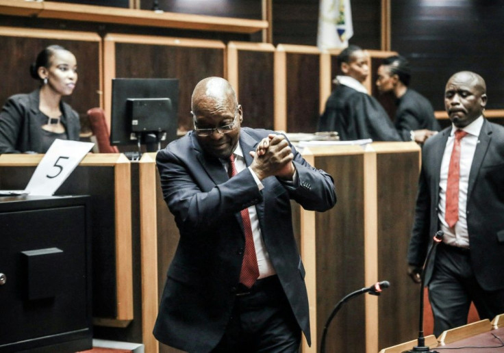 Former South African president Jacob Zuma, pictured Friday at the High Court