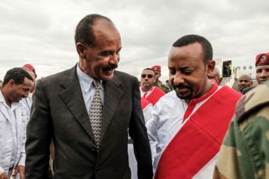 Peacemakers: Abiy Ahmed, right, and Eritrean President Isaias Afwerki in November 2018