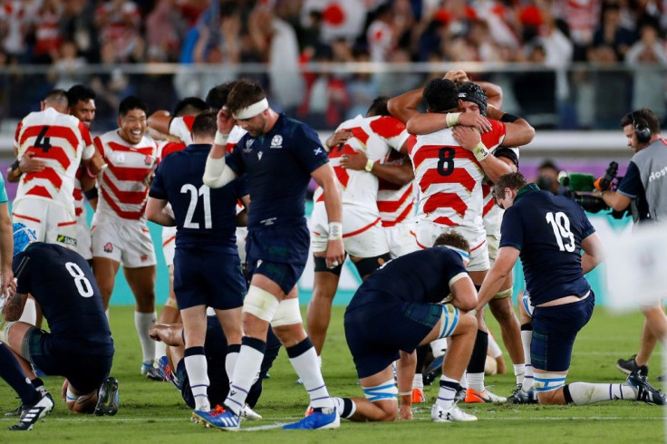 Japan's victory avenged the 45-10 defeat by Scotland that cost them a place in the last eight four years ago