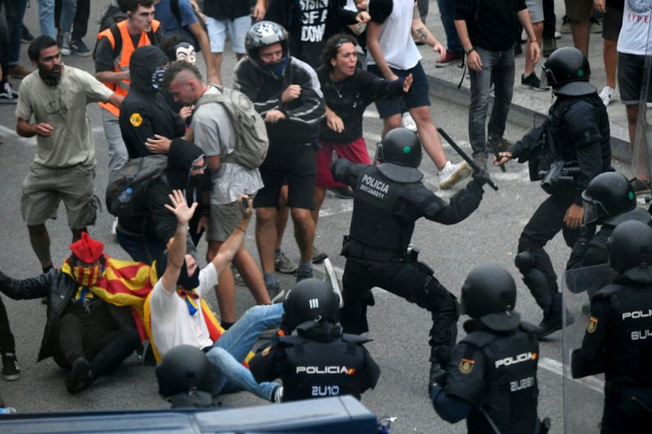 Thousands of protesters followed an online call to march in the airport after the convictions were announced