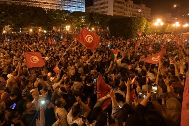 Thousands of Tunisians celebrated Saied's win Sunday