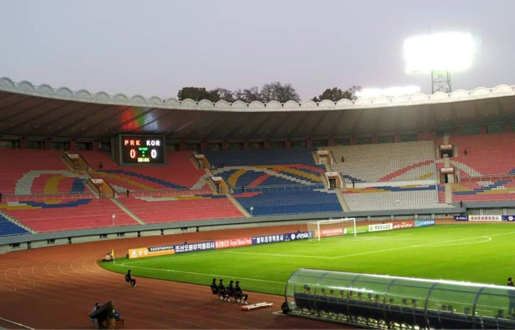 The landmark Korean derby in Pyongyang has been almost completely blocked off from the outside world