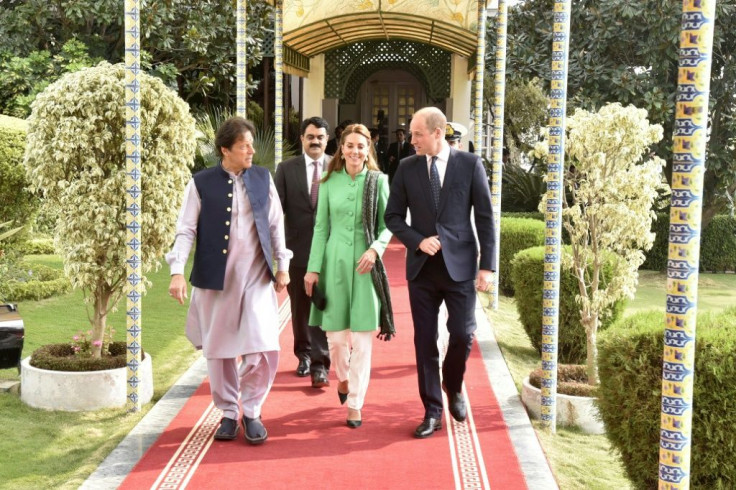 Pakistan's Prime Minister Imran Khan, Prince William, Kate Middleton