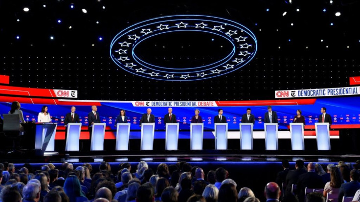 From the opening moments, most of the dozen Democrats on the debate stage in Ohio launched fierce broadsides against Donald Trump over the Ukrainian scandal at the heart of the impeachment inquiry