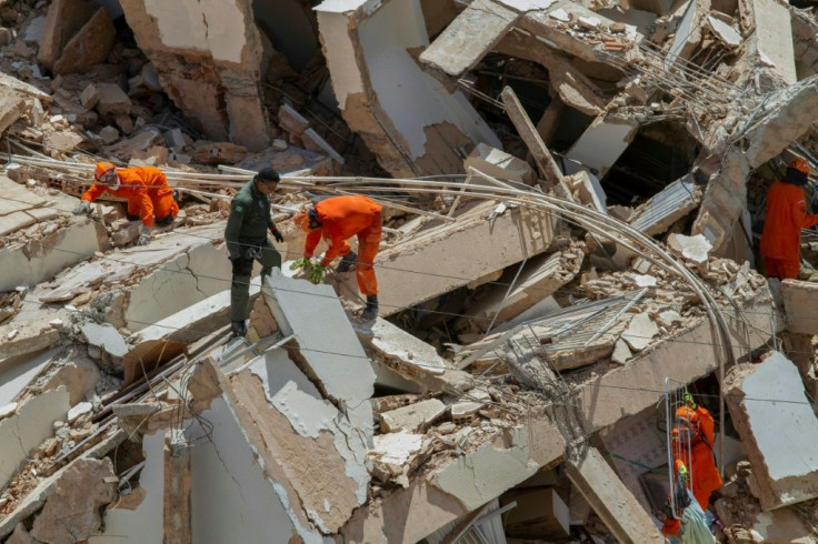 Firefighters have rescued nine people so far from the rubble of the building in Fortaleza, northeast Brazil