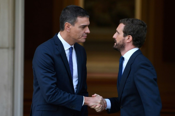 Sanchez met with conservative opposition leader Pablo Casado