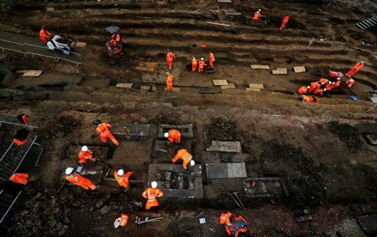 The former Saint James's Church burial ground where Matthew Flinders was discovered is estimated to contain 40,000 remains