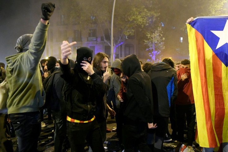 The latest clashes followed a mass rally in Barcelona called by the radical CDR