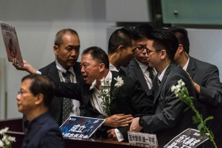 Hong Kong leader Carrie Lam was heckled for a second day by opposition lawmakers