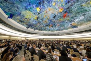 Delegates attend the opening of the 42nd session of the UN Human Rights Council in Geneva last month