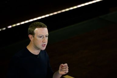 Facebook founder Mark Zuckerberg speaks at Georgetown University in a 'Conversation on Free Expression" in Washington, DC on October 17, 2019