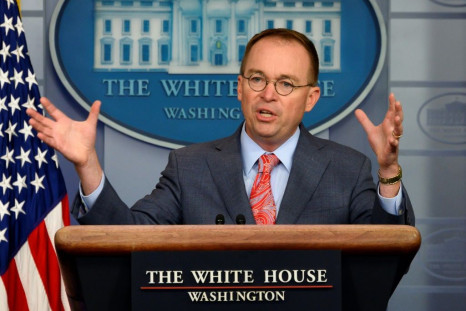 White House acting Chief of Staff Mick Mulvaney briefs reporters at the White House