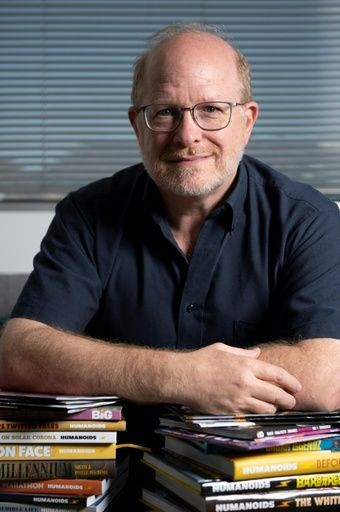 US comic book writer Mark Waid poses during a photo session on September 18, 2019, in Los Angeles