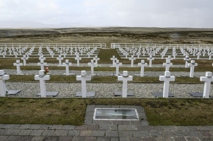 The Argentine Military Cemetery on East Falkland. Argentine troops invaded the windswept islands for 74 days in 1982, before Britain swiftly defeated them