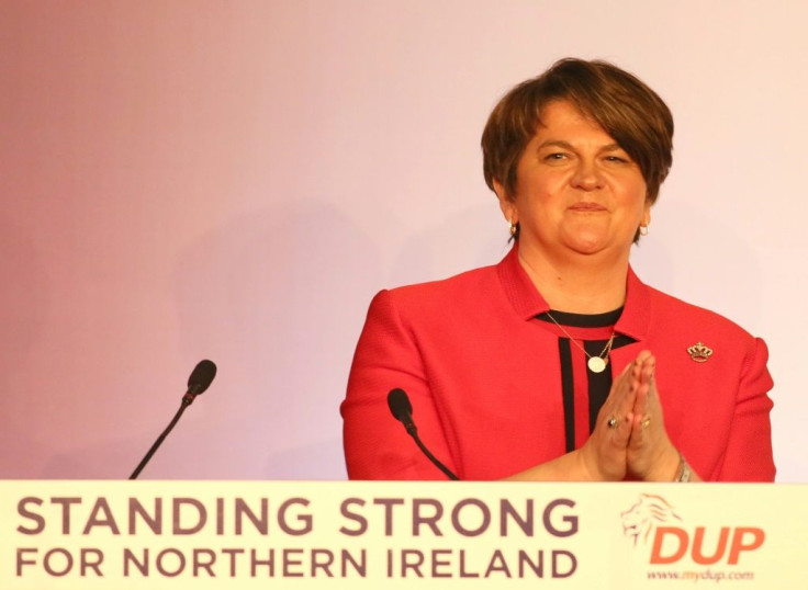 Arlene Foster leads Northern Ireland's DUP, which has vowed to oppose the Brexit deal