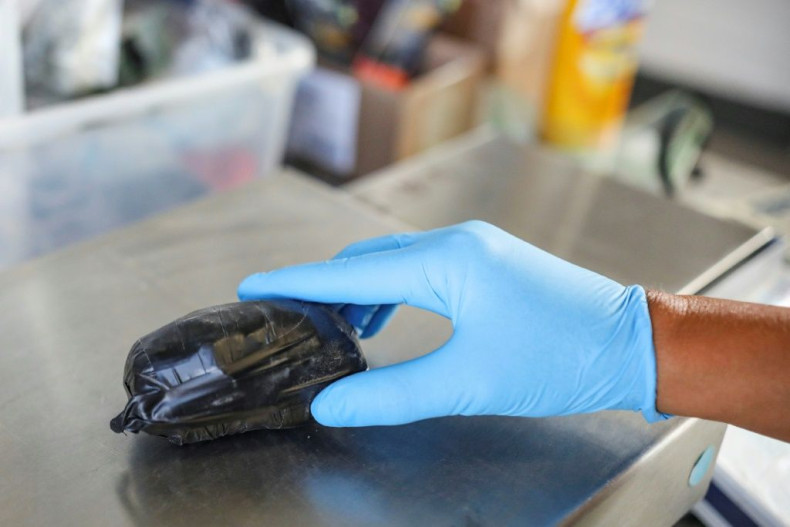 A packet of fentanyl seized at California's San Ysidro border post on October 2, 2019
