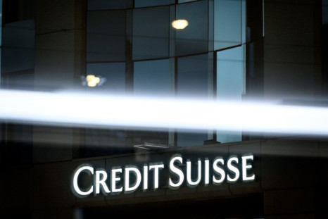 The logo of Swiss banking group Credit Suisse is pictured on November 11, 2018 in Geneva. Switzerland's second largest bank has said it will apply negative interest rates to large cash deposits