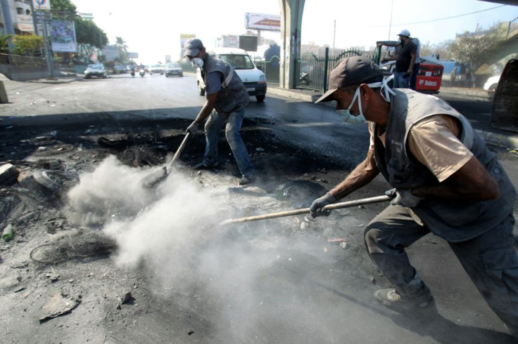 The main highway to Beirut airport was among the roads blocked by protesters