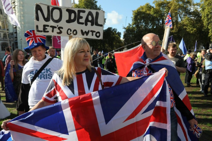 Pro-Brexit demonstrators also turned out as parliament debated the new deal