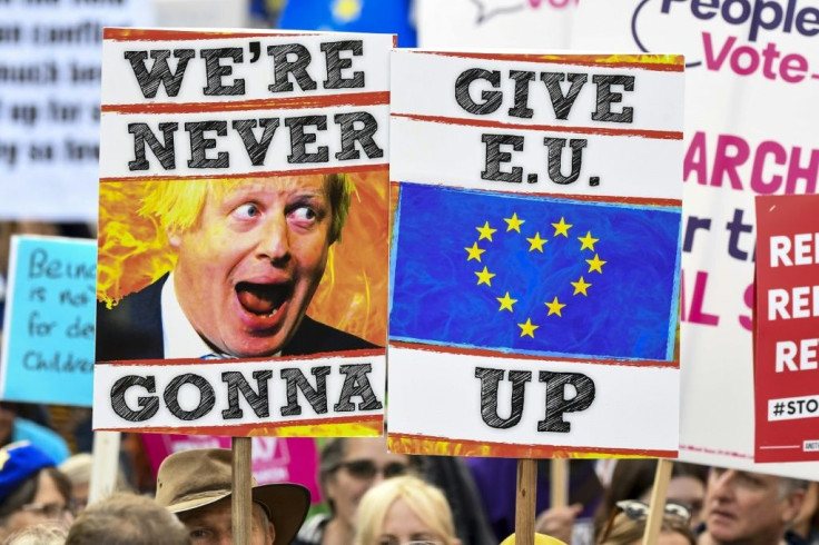 Thousands of protesters are calling for a second referendum on Britain's EU membership