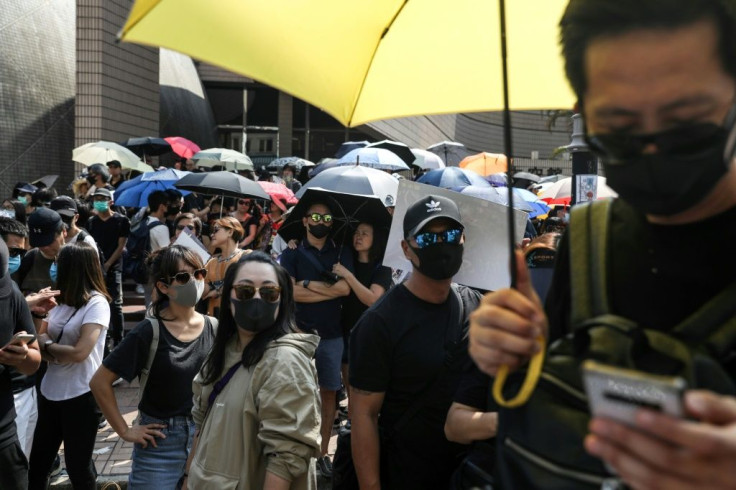 Thousands joined the unsanctioned rally in Hong Kong regardless