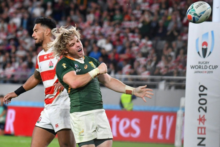 South Africa scrum-half Faf de Klerk scored a try in the second half