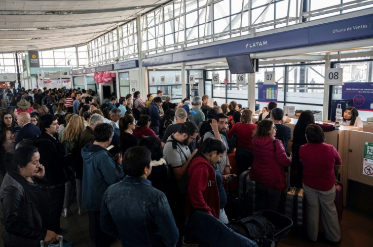 Shops in Santiago have shuttered and many flights been cancelled at the international airport due to protests in the city