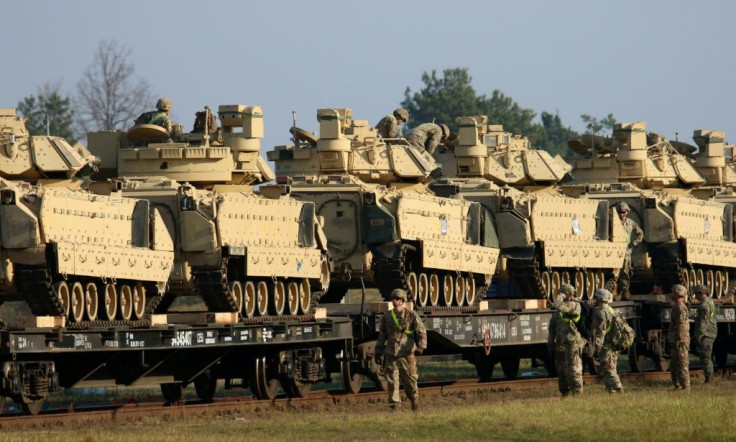 US military hardware arrives in Lithuania in 'message to Russia'