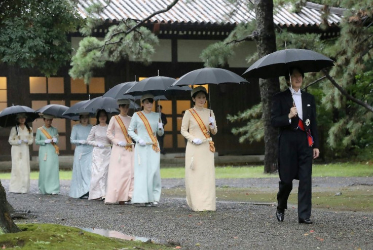 Members of the royal family including Crown Prince Akishino attended the first ceremonies of the day